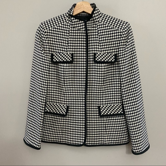 Tahari Houndstooth Blazer - Picture 1 of 16
